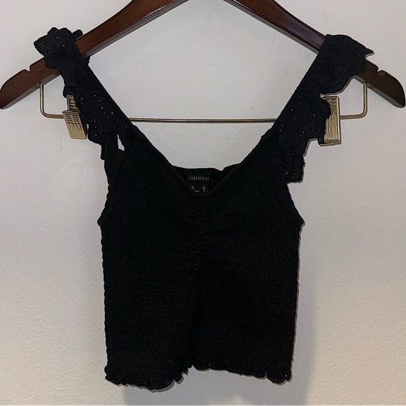 Forever 21 Cropped Ruffle Strap Tank Top - Picture 6 of 6